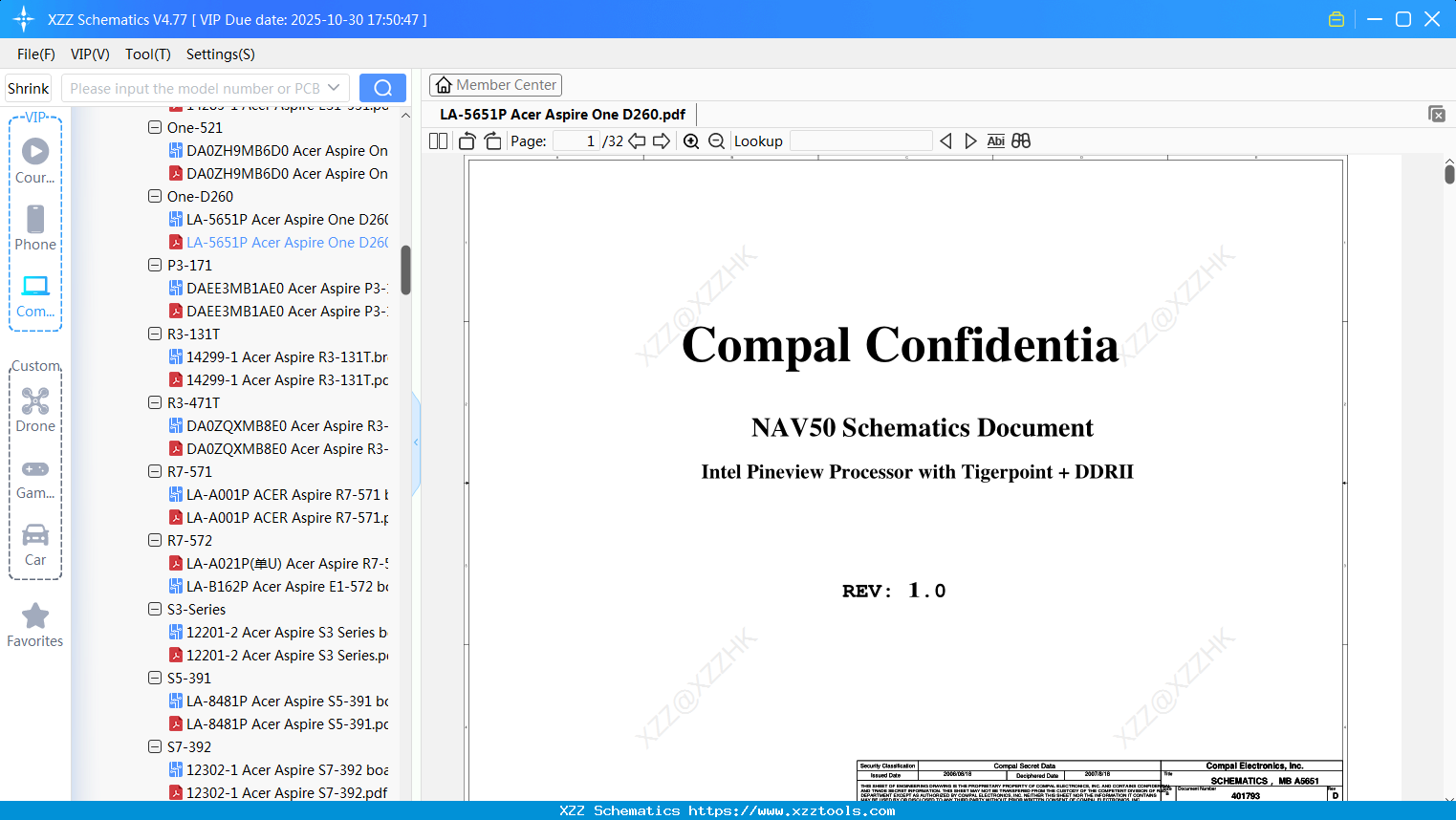 Laptop LA-5651P Acer Aspire One D260